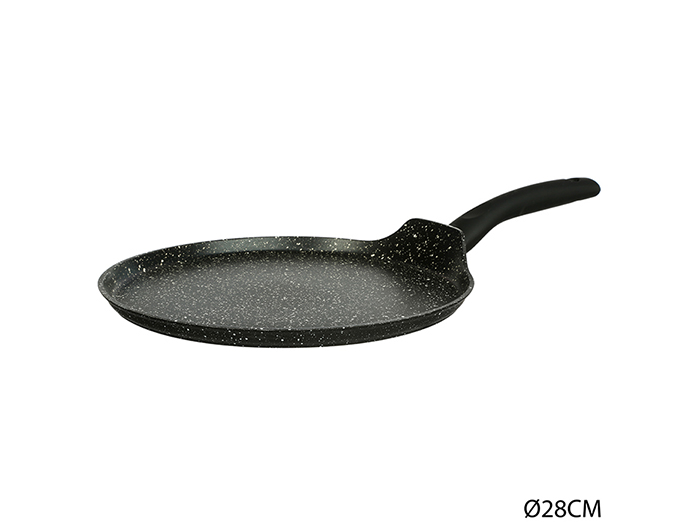 Black Aluminium Pancake Pan 28 cm - Lava.mt