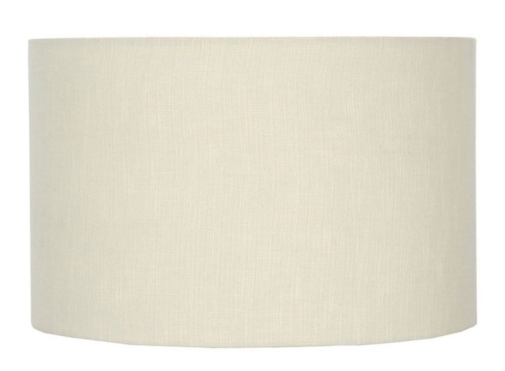 18'' Cream Double Lined Linen Drum Shade - Lava.mt