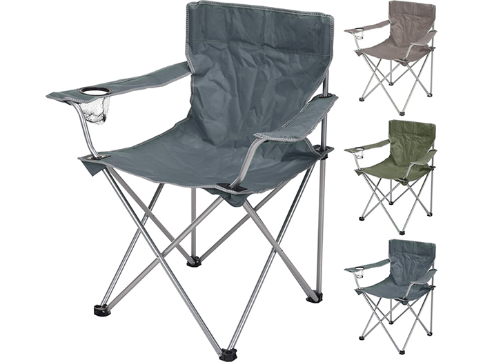 Metal And Polyester Folding Chair 42cm x 51cm x 81cm 3 Assorted Colours ...