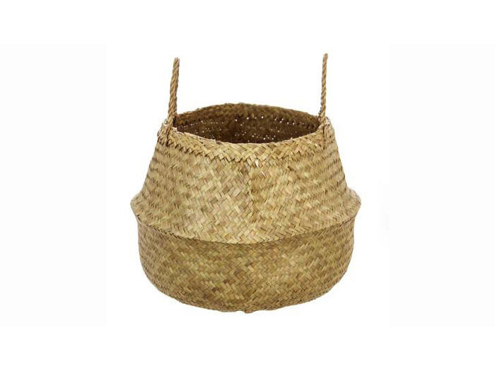 Atmosphera Natural Seagrass Wicker Laundry Basket 40 cm - Lava.mt
